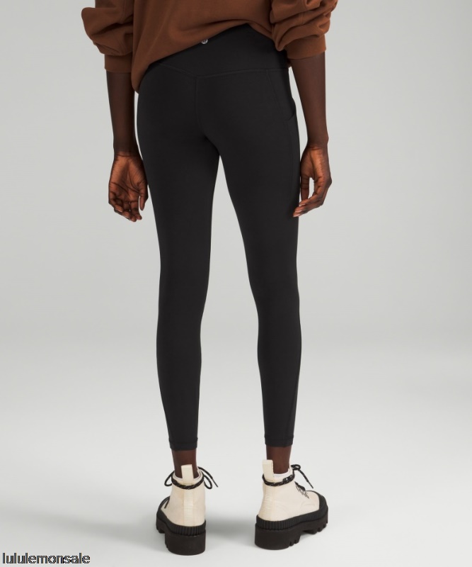 Lululemon Damen DELULU054 | Align Hoch Sitzende Hose Mit Taschen 25 Schwarz